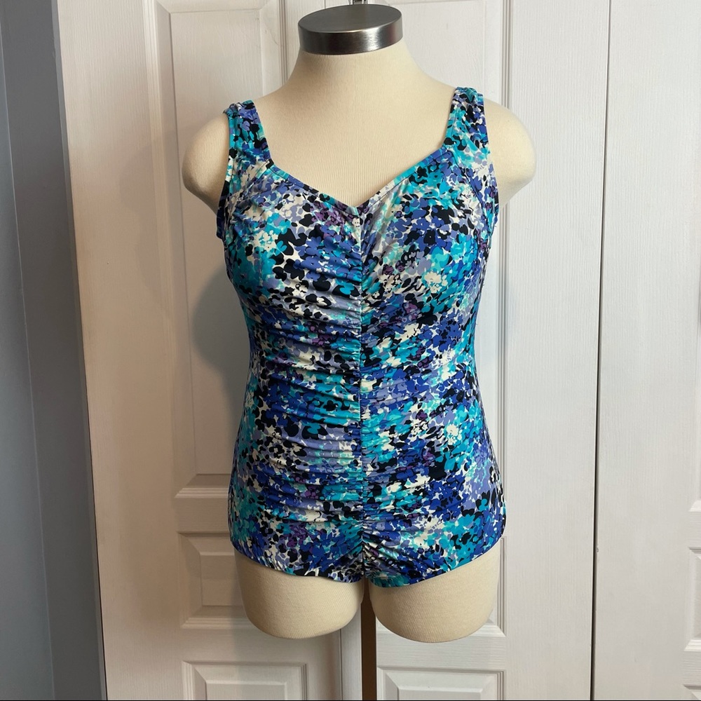 90s Ruched Floral Swimsuit